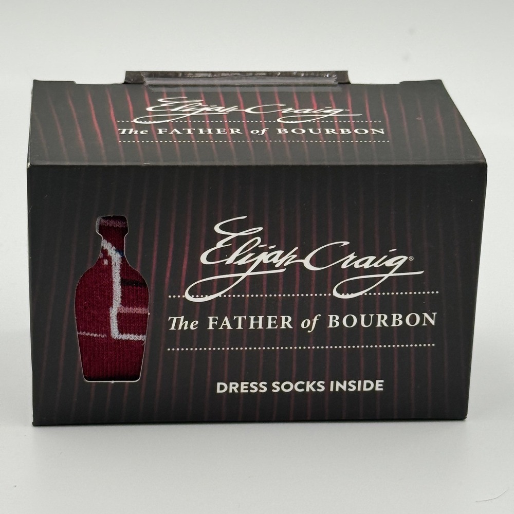 Elijah Craig Dress Socks The Father of Bourbon Kentucky Straight Whiskey New